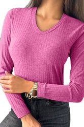 V-Neck Long Sleeve T-Shirt OutfitFlow